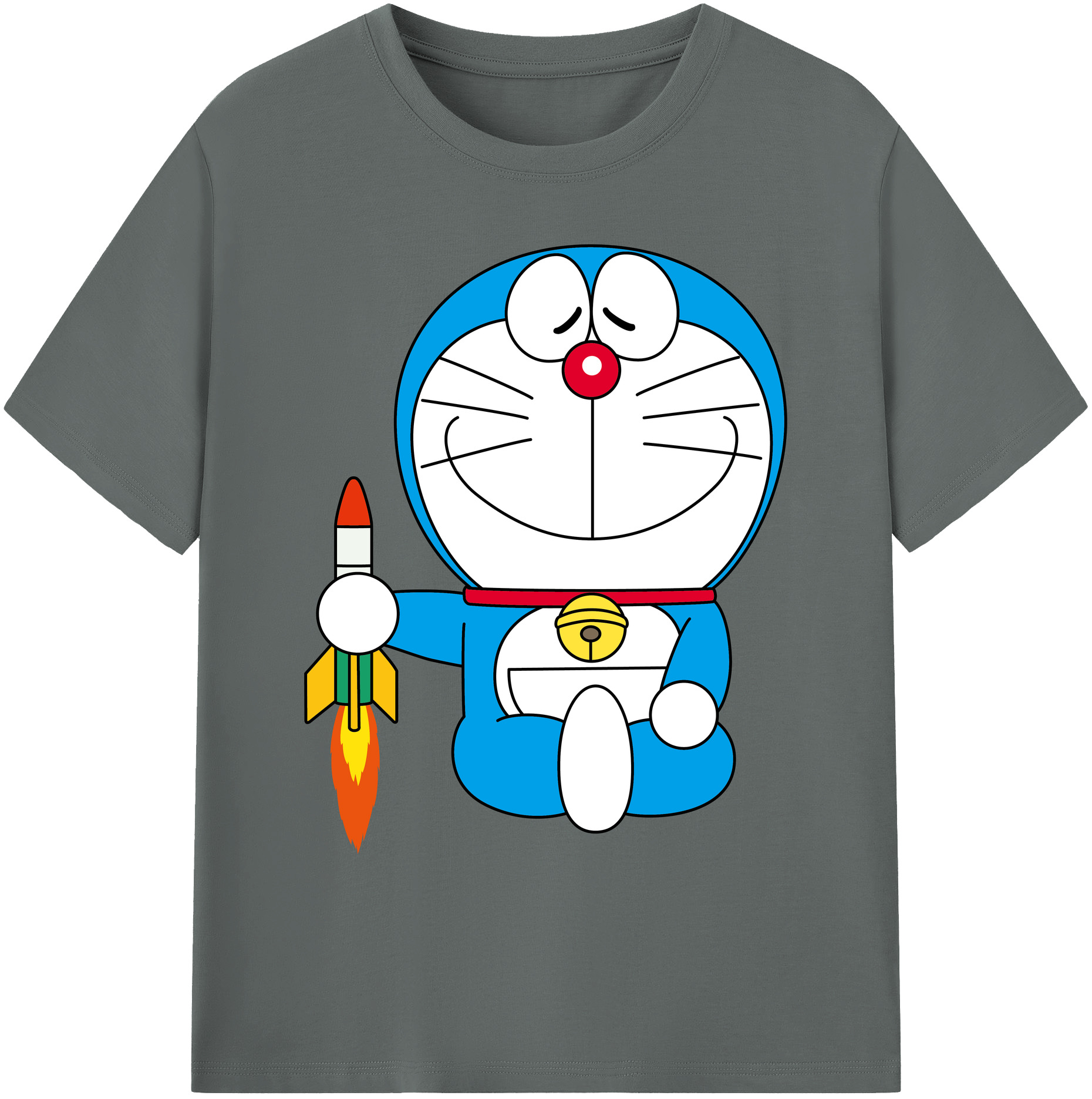 （画像用） ドラえもん Doraemon 綿100％ メンズ半袖Tシャツ｜肌触りやわらか＆通気性